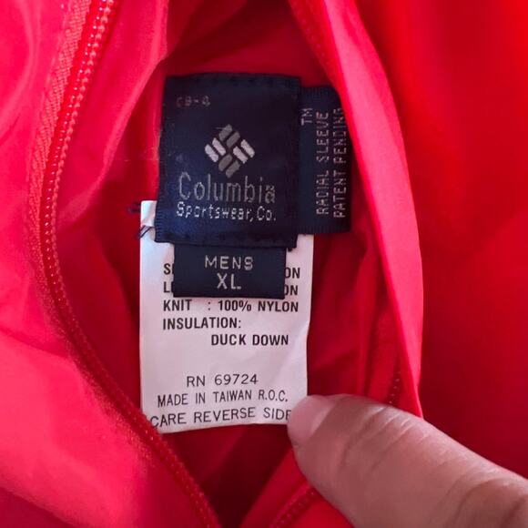 Vintage Columbia Puffer Reversible Men's XL Duck Down 100% Nylon Retro Bomber - Picture 9 of 11